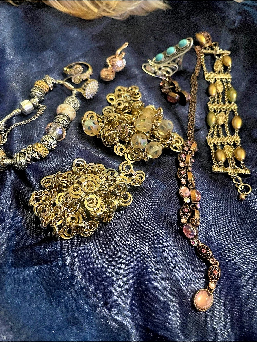 Gold & Pink Jewelry Lot